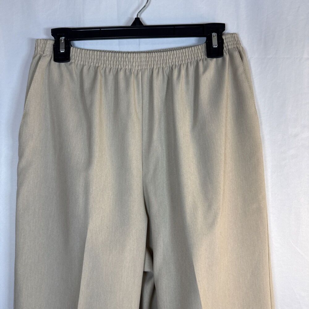 Women’s Alfred Dunner Khaki Pull On Elastic Waist Size 10 Preowned - Picture 5 of 15